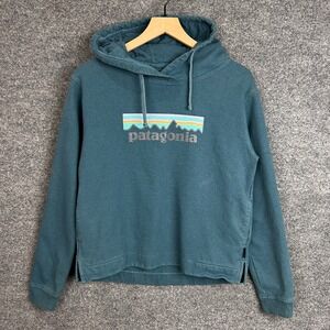 Patagonia Womens Hoodie Pullover Long Sleeve Logo Graphic Sweatshirt M‎